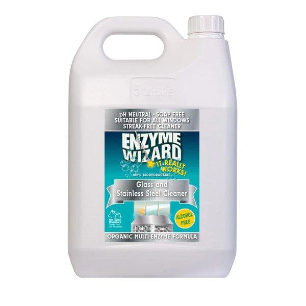 ENZYME WIZARD GLASS & STAINLESS STEEL CLEANER 5L