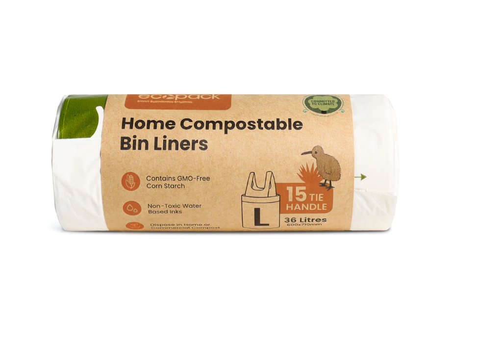ECOPACK 36L BIN LINER COMPOSTABLE W/ HANDLES