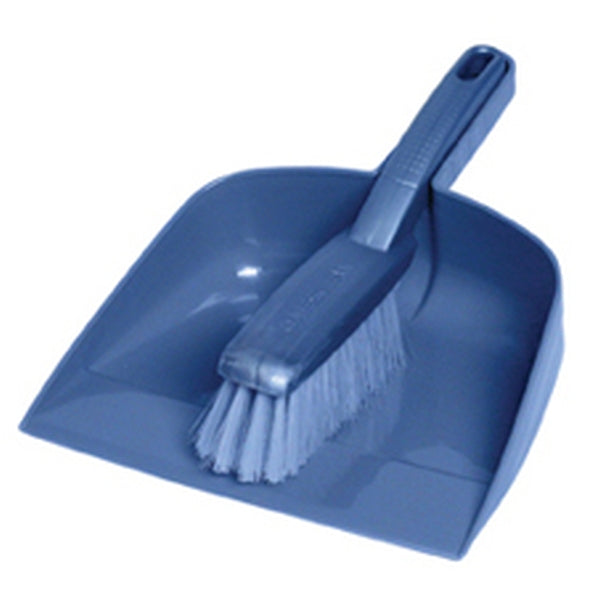 OATES DUSTPAN & BRUSH SET M'WARE BLU