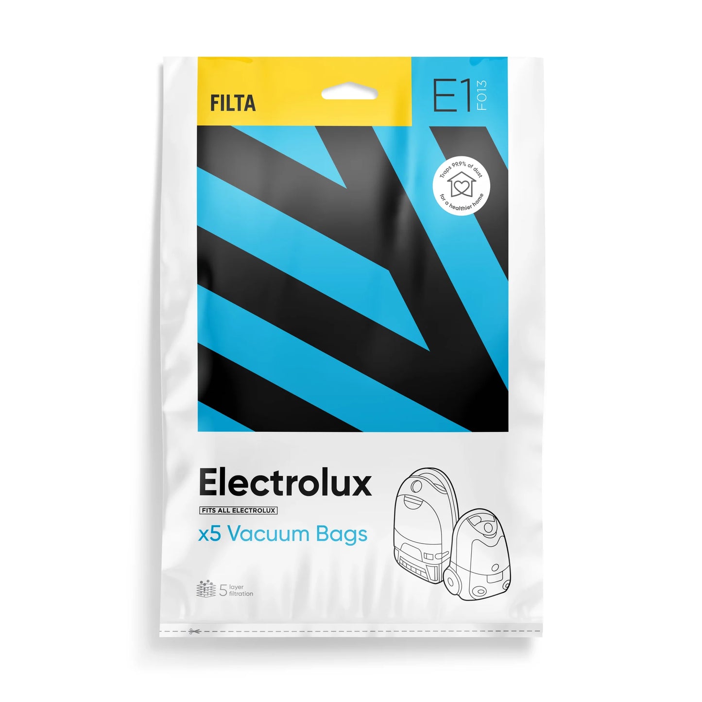 E1 - FILTA ELECTROLUX SMS MULTI LAYERED VACUUM BAGS 5 PK