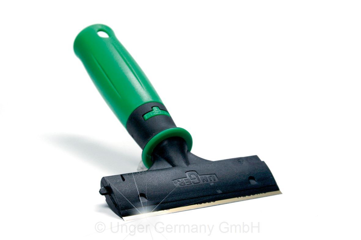 UNGER GLASS SHORT HANDLE SCRAPER 100MM BLADE