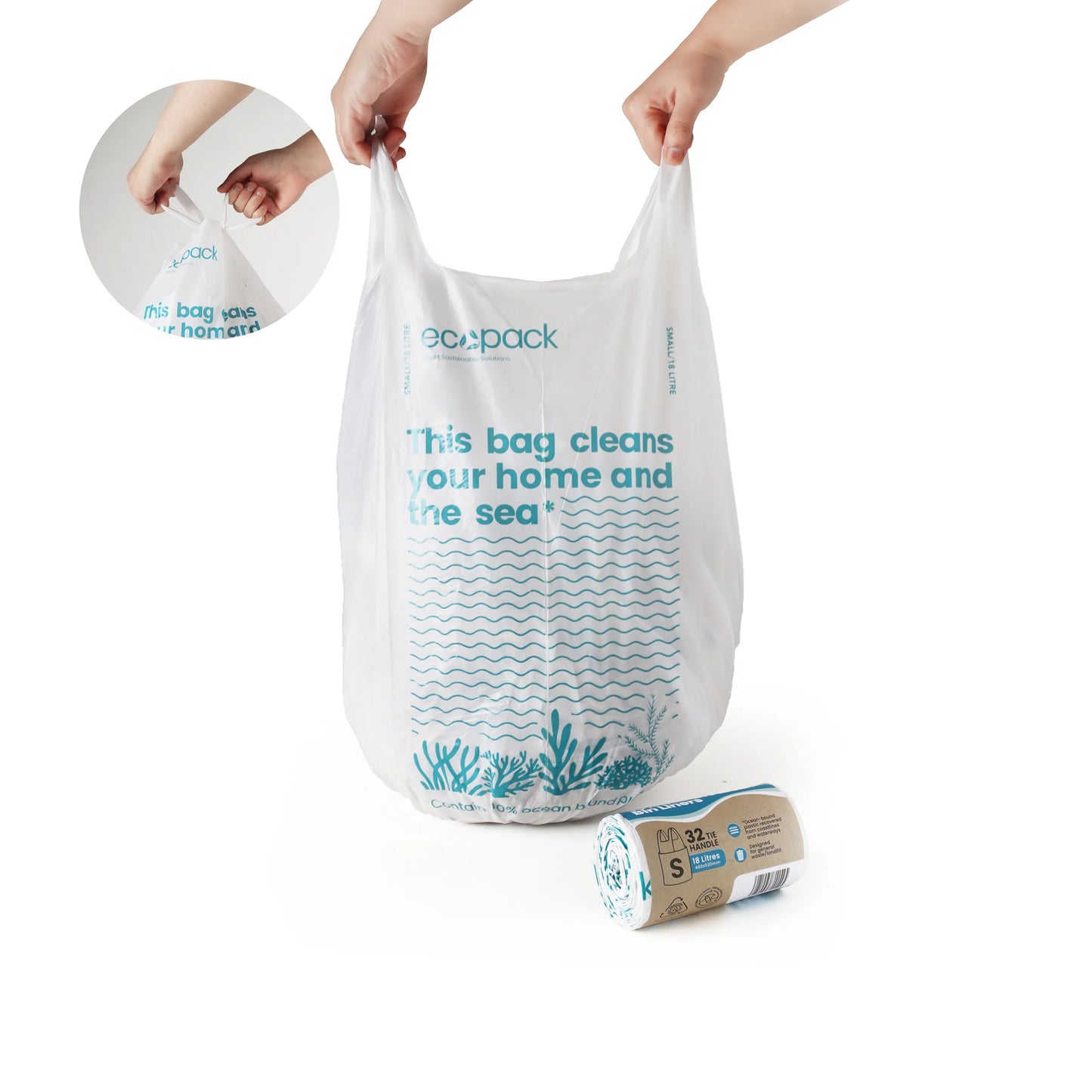 ECOPAK 18L OCEAN BOUND PLASTIC LIN BINER