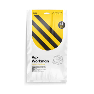 PACVAC GLIDE, VAX WORKMAN MICROFIBRE VACUUM CLEANER BAGS 5PK (C062)