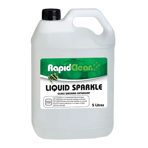 RAPID CLEAN LIQUID SPARKLE GLASS WASHING DETERGENT 5L