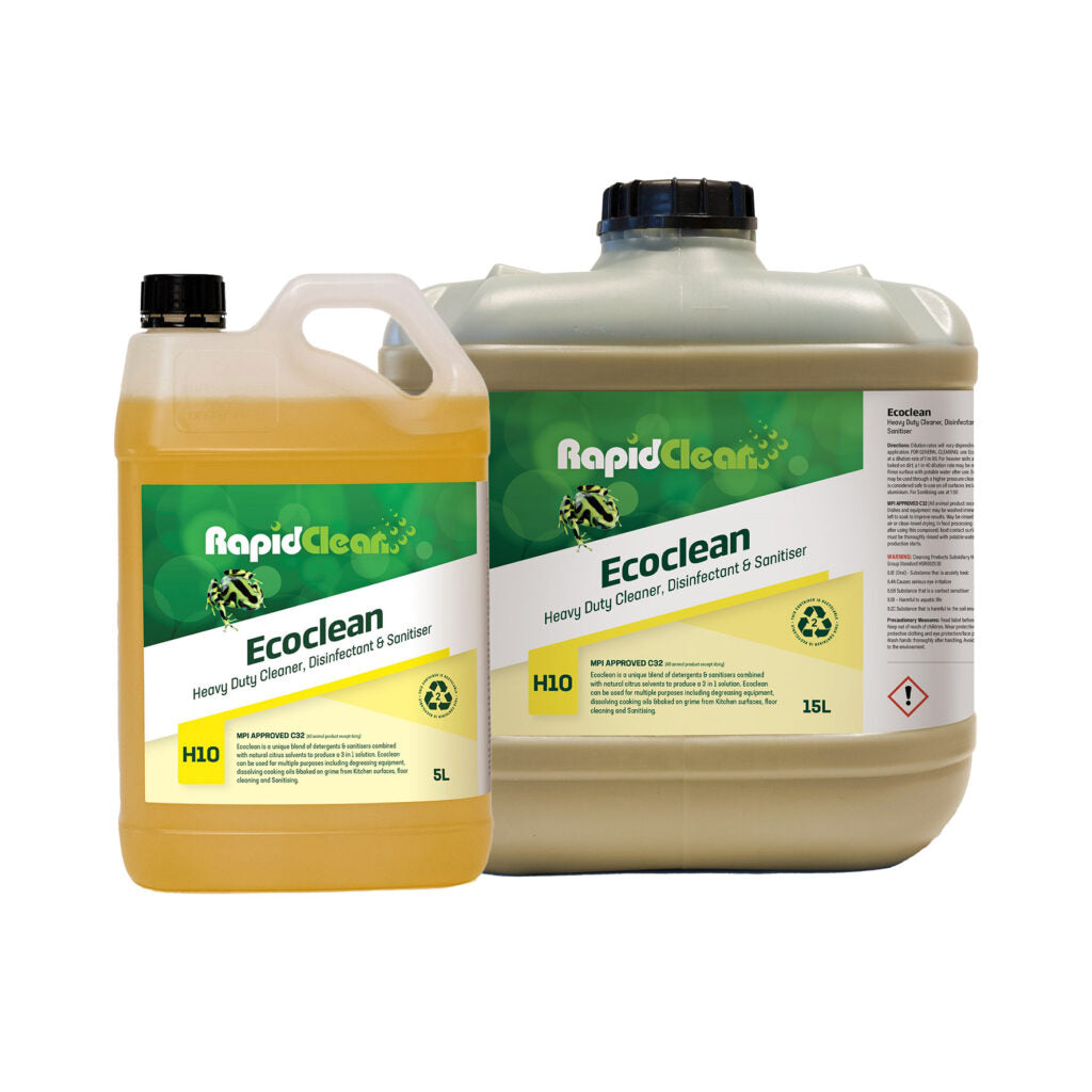 RAPID CLEAN ECOCLEAN HEAVY DUTY SANITISER, CLEANER & DISINFECTANT