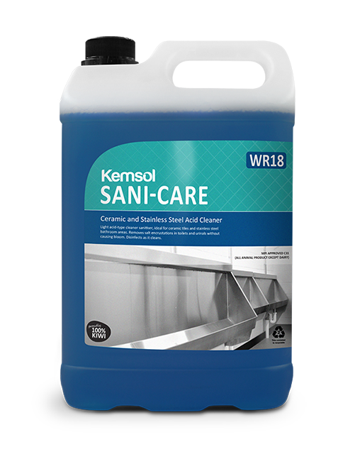 KEMSOL SANI-CARE CERAMIC & STAINLESS STEEL ACID CLEANER 5L