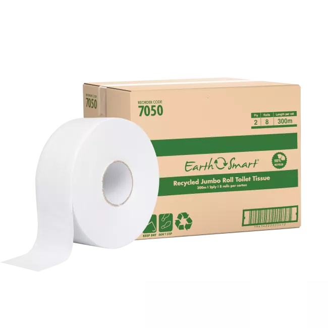 EARTHSMART JUMBO TOILET TISSUE | 2PLY 300M X 8 CARTON