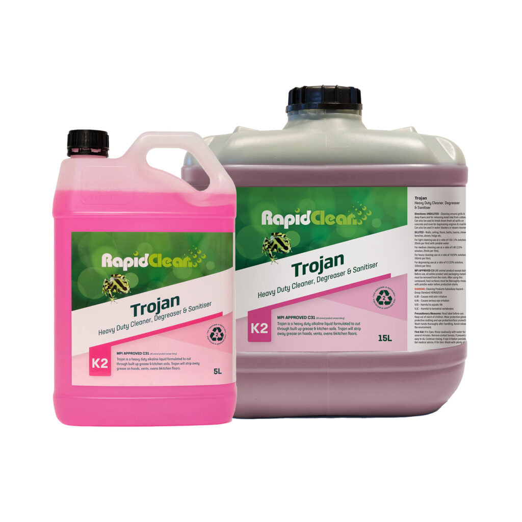 RAPID CLEAN TROJAN HEAVY DUTY FLOOR CLEANER & DEGREASER