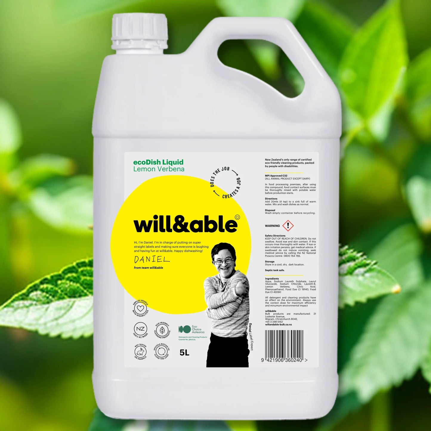 WILL & ABLE DISH WASHING LIQUID | 5L