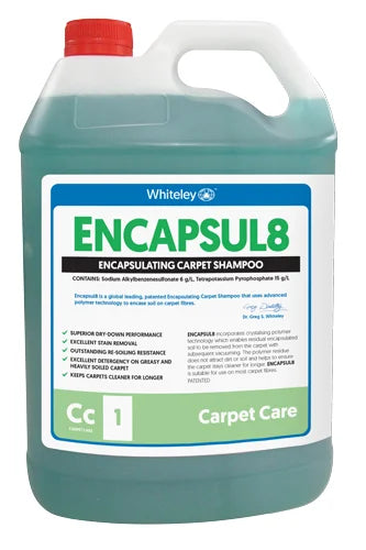 WHITELEY ENCAPSUL8 CARPET SHAMPOO 5L (CARTON 3PC)