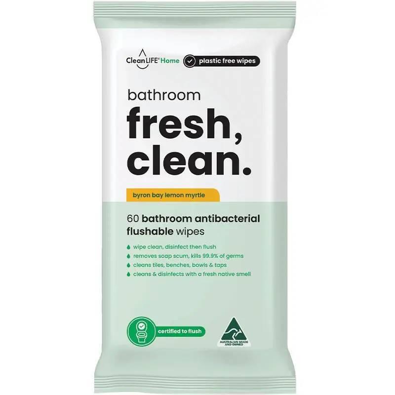 CLEANLIFE BATHROOM FRESH CLEAN WIPES | CARTON OF 6