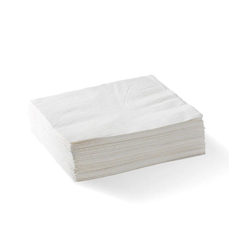 BIOPAK 2PLY 1/4 FOLD WHITE LUNCH BIONAPKIN 2000PC