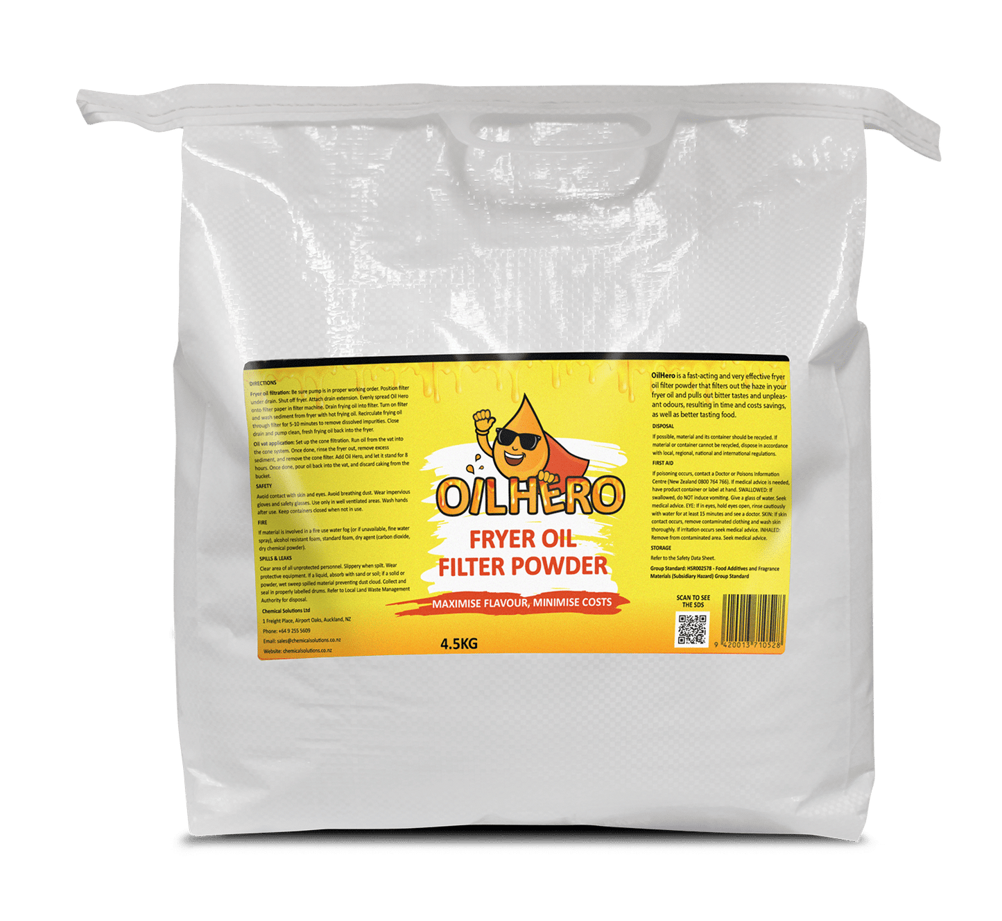 OIL HERO FRYER OIL FILTER POWDER 4.5KG
