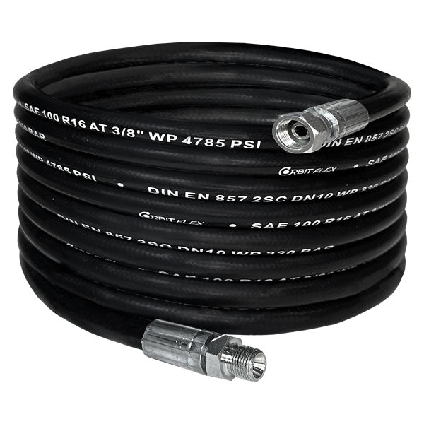3/8 RUBBER 2WIRE BRAIDED PRESSURE HOSE