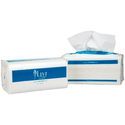 LIVI ESSENTIALS INTERFOLD TOWEL | 1PLY 250SHEET x 16 CARTON
