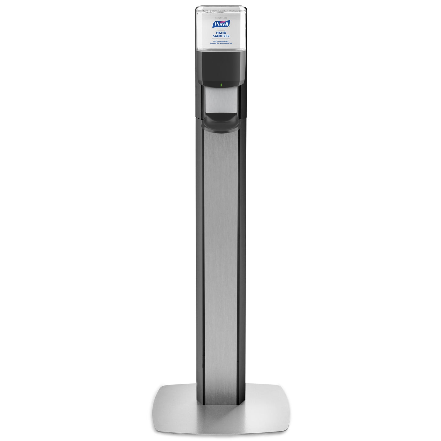 PURELL ES8 AUTO MESSENGER PANEL FLOOR STAND W/ DISPENSER | GRAPHITE