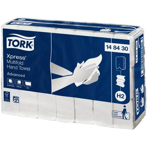 TORK H2 XPRESS MULTIFOLD SLIMLINE HAND TOWEL | 1PLY 185SHEET X 21 CARTON