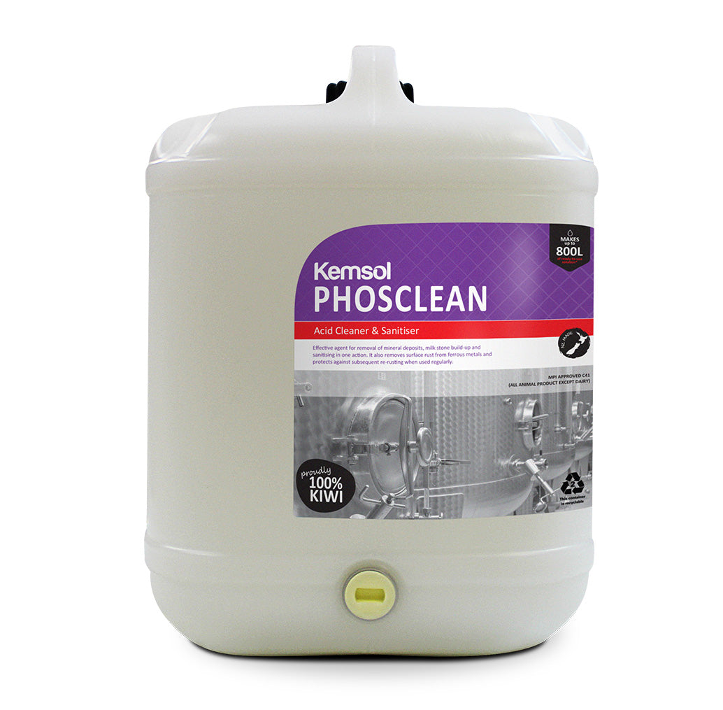 KEMSOL PHOSCLEAN ACID CLEANER & SANITISER 20L