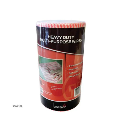 BASTION HEAVY DUTY WIPES ON A ROLL CARTON OF 4