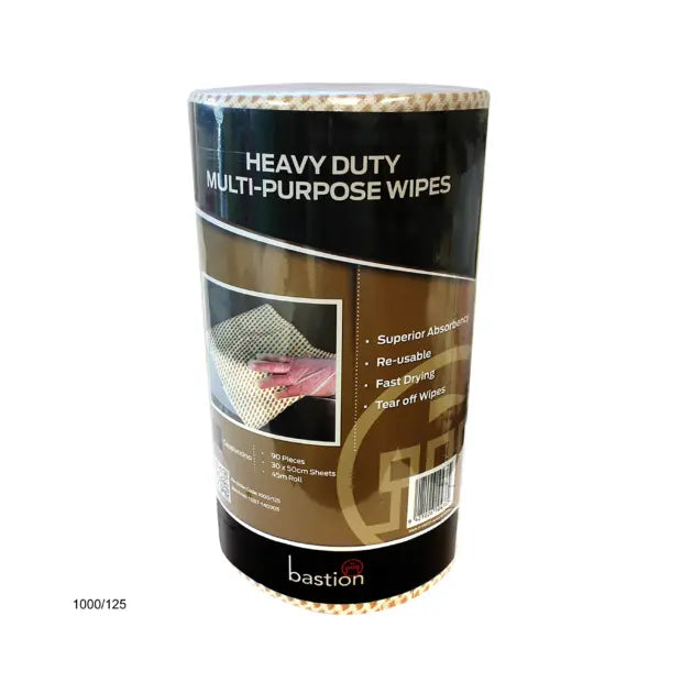 BASTION HEAVY DUTY WIPES ON A ROLL CARTON OF 4