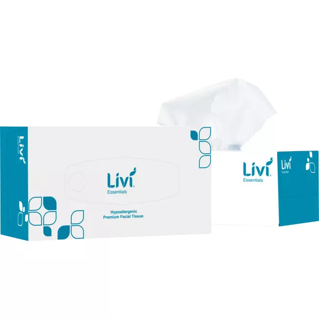 LIVI ESSENTIALS PREMIUM FACIAL TISSUES | 2PLY 30 PACK CARTON