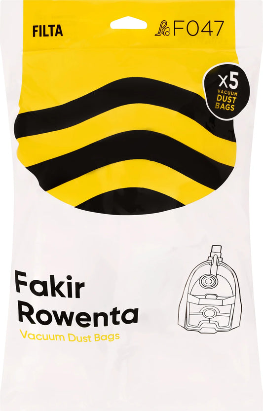 ROWENTA SMS MULTI LAYERED VACUUM CLEANER BAGS 5 PACK (F047)