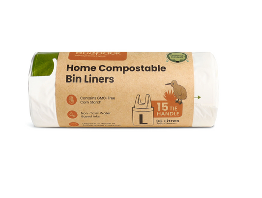 ECOPACK 36L BIN LINER COMPOSTABLE W/ HANDLES