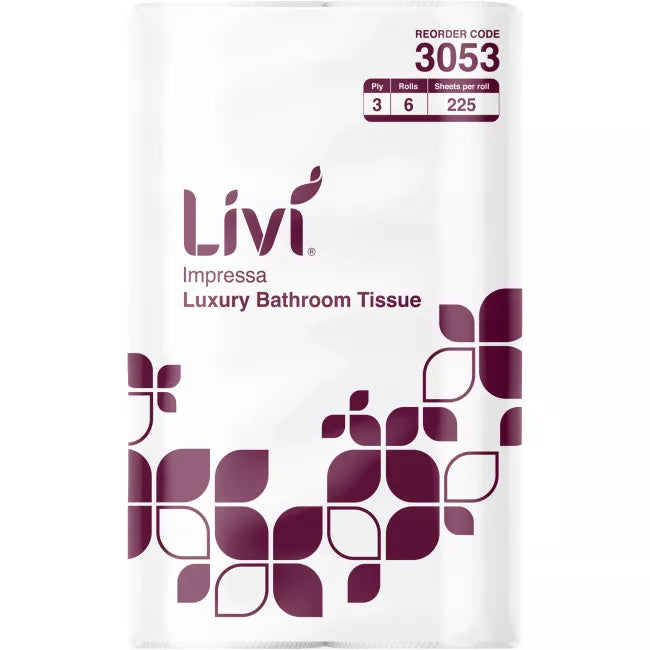 LIVI IMPRESSA TOILET ROLLS | 3PLY 225SHEET x 48 CARTON