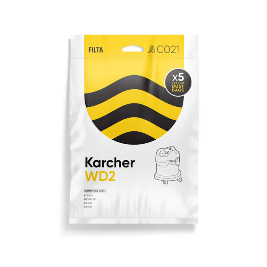 KARCHER WD2 MICROFIBRE VACUUM CLEANER BAGS 5PK (C021)