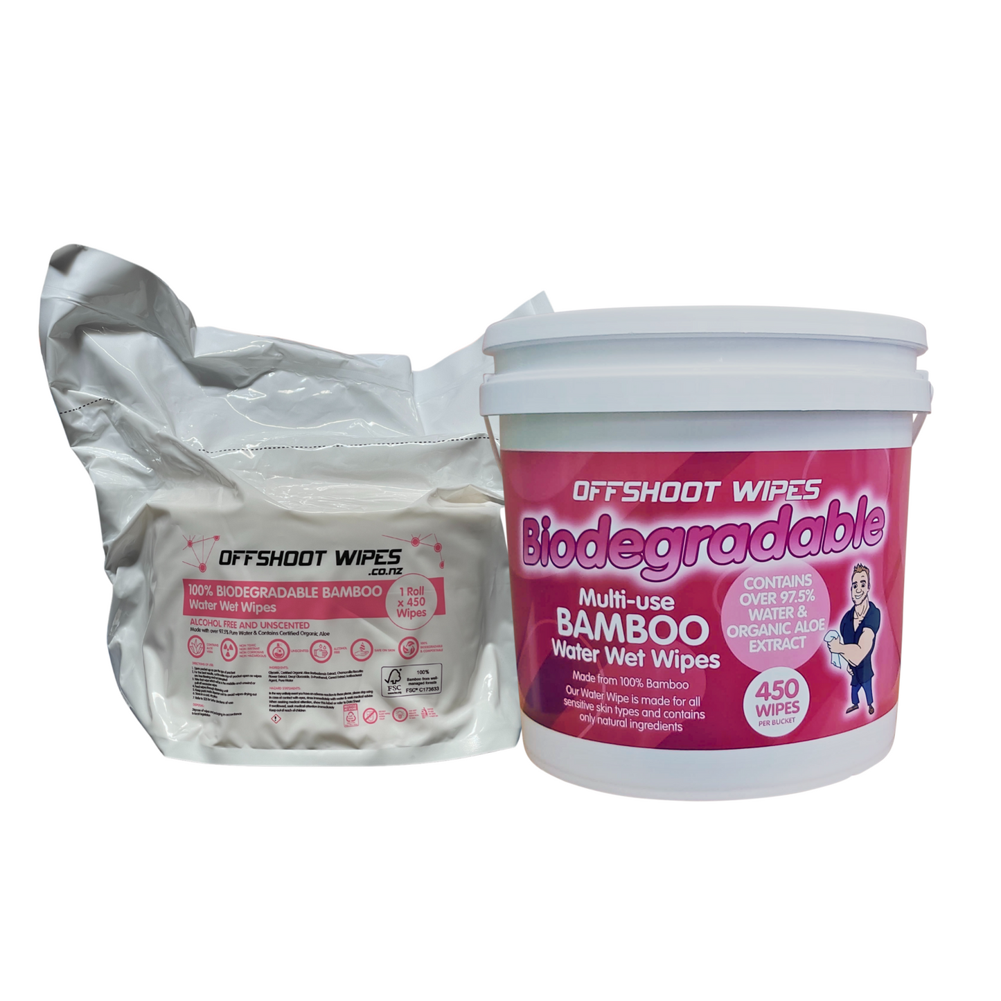 OFFSHOOT 100% BIODEGRADABLE BAMBOO WATER BABY/WET WIPES