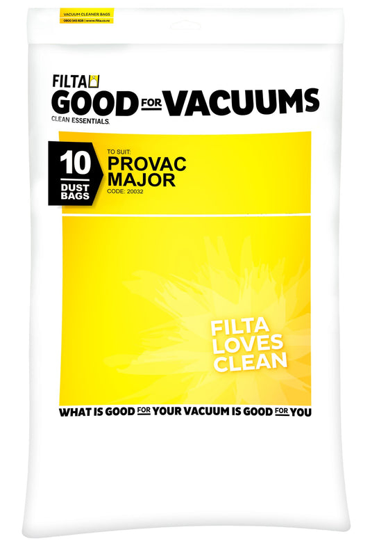 PROVAC MAJOR MICROFIBRE VACUUM CLEANER BAGS 10PK