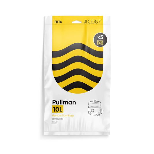 PULLMAN 10LT MICROFIBRE VACUUM CLEANER BAGS 5PK (C067)