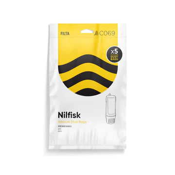NILFISK GD5, GD10 MICROFIBRE VACUUM CLEANER BAGS (C069)