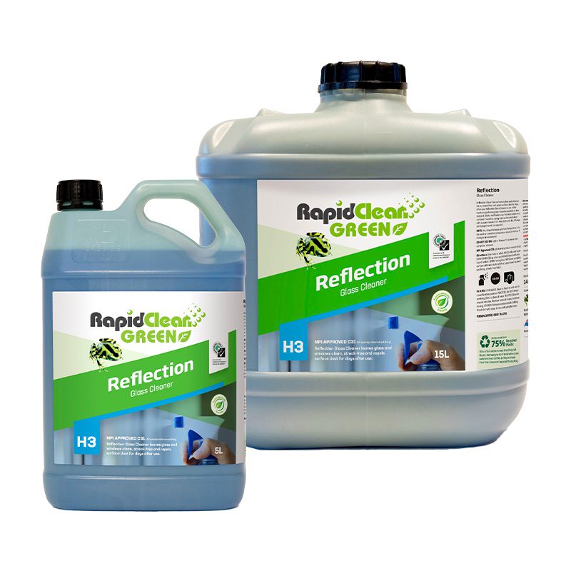 Reflections Window Cleaner RAPID CLEAN GREEN REFLECTION GLASS CLEANER – Commercial Cleaning Repairs
