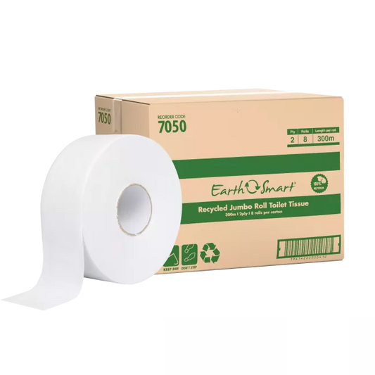 EARTHSMART JUMBO TOILET TISSUE | 2PLY 300M X 8 CARTON