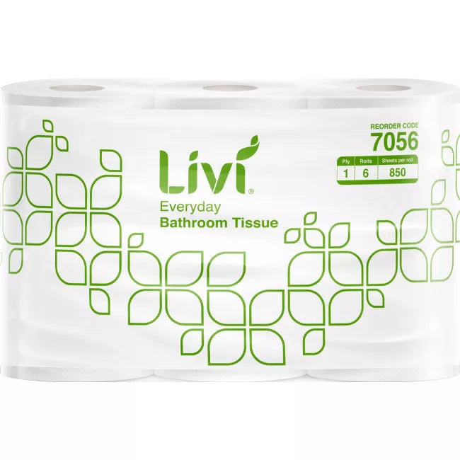 LIVI EVERYDAY TOILET TISSUE | 1PLY 850SHEET X 48 CARTON