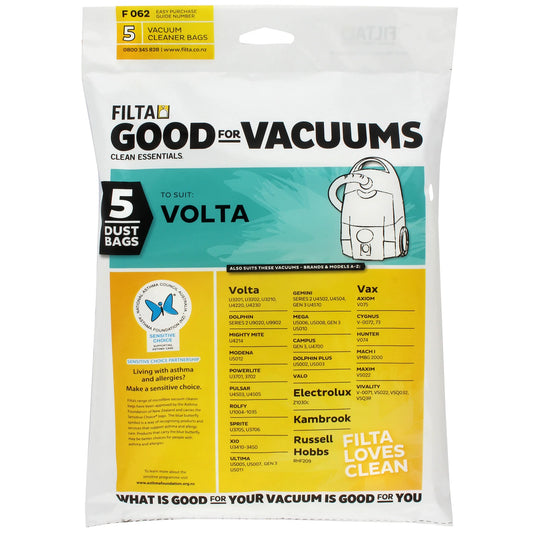VOLTA SMS MULTI LAYERED VACUUM CLEANER BAGS 5 PACK (F062)