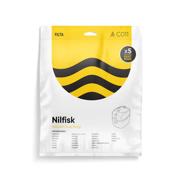 NILFISK GD, VP SERIES MICROFIBRE VACUUM CLEANER BAGS 5PK (C011)