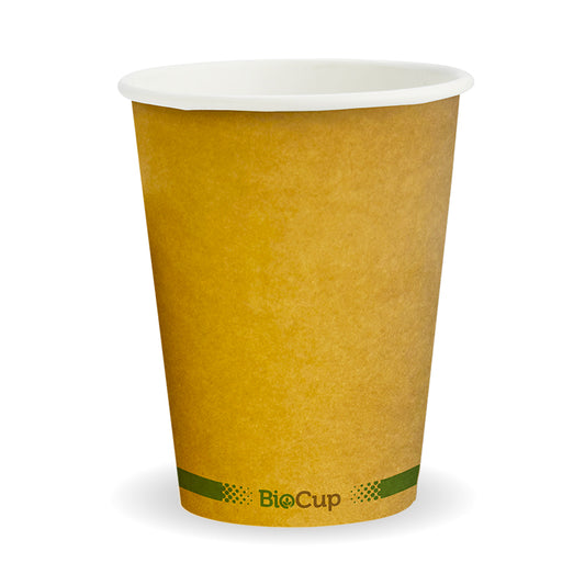 BIOPAK 390ML 90MM KRAFT GREEN STRIPWW DOUBLE WALL BIOCUP 1000PC