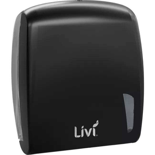 LIVI SLIMFOLD TOWEL CARBON BLACK DISPENSER