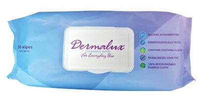 WHITELEY DERMALUC CLEANSING WIPES 50PC (CARTON 12UNITS)