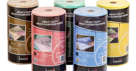 BASTION HEAVY DUTY WIPES ON A ROLL CARTON OF 4