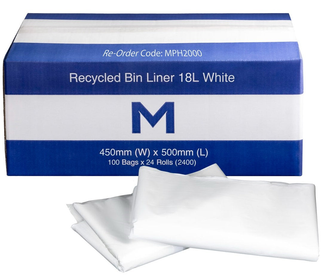 M RECYCLED 18L BIN LINERS