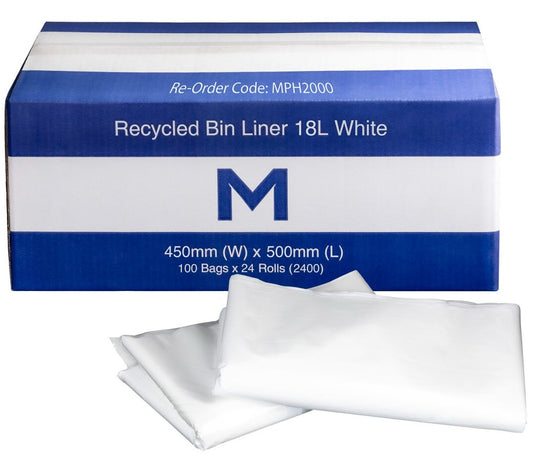 M RECYCLED 18L BIN LINERS