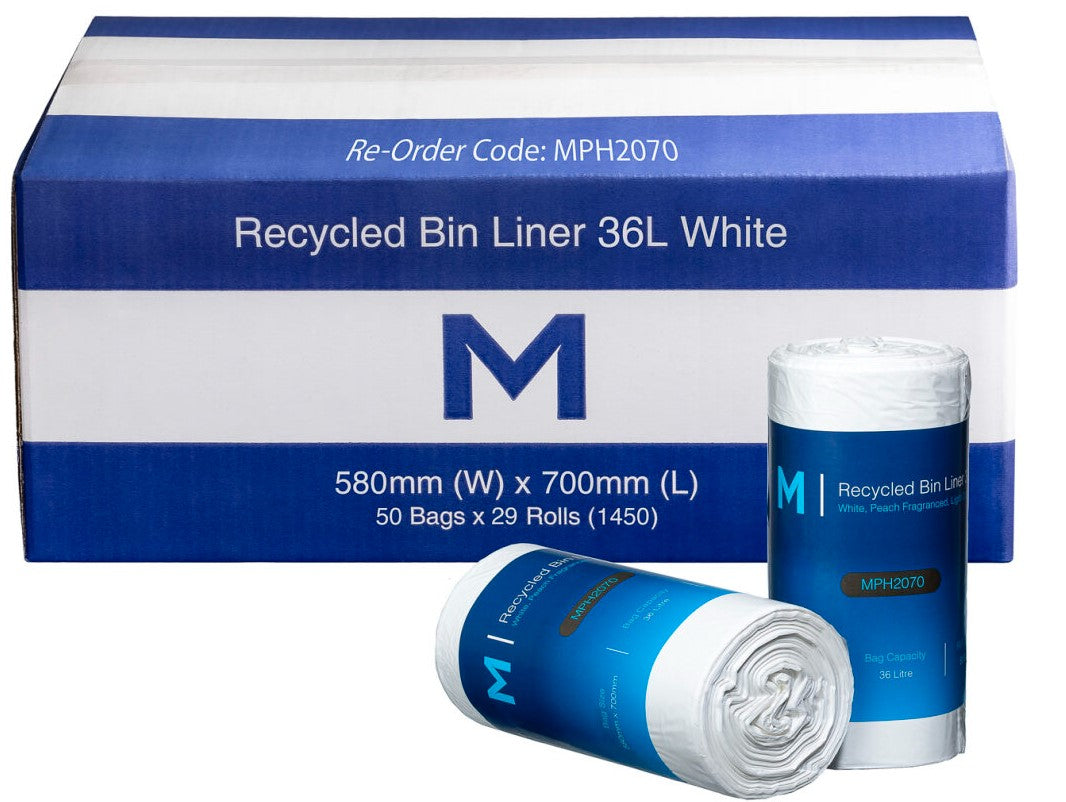 RECYCLED BIN LINERS | PEACH SCENTED 50PC