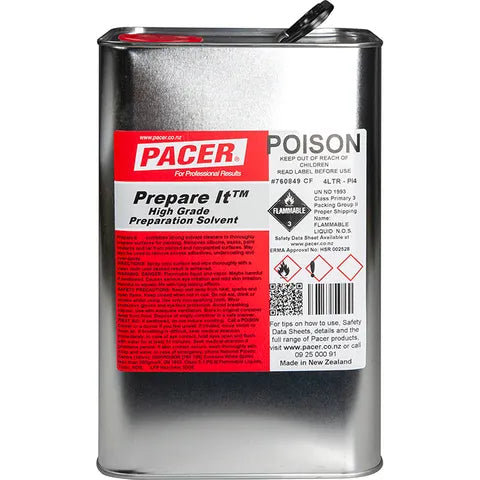 PACER PREPARE IT PREPARATION SOLVENT 4L - PICK UP ONLY