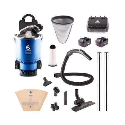 PACVAC SUPERPRO GO BATTERY BACKPACK VACUUM