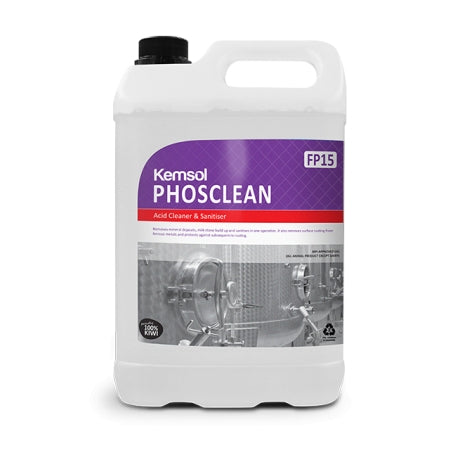 KEMSOL PHOSCLEAN ACID CLEANER & SANITISER 5L