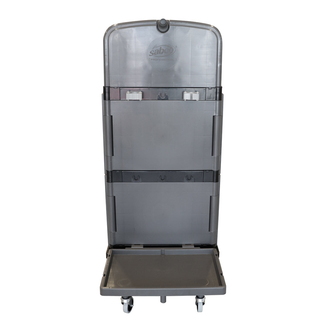 SABCO ULTIMATE JANITOR TROLLEY WITH LOCKABLE HOOD
