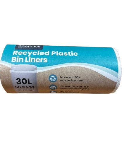 ECOPACK COREPACK RECYCLED PLASTIC BIN LINER 50PC